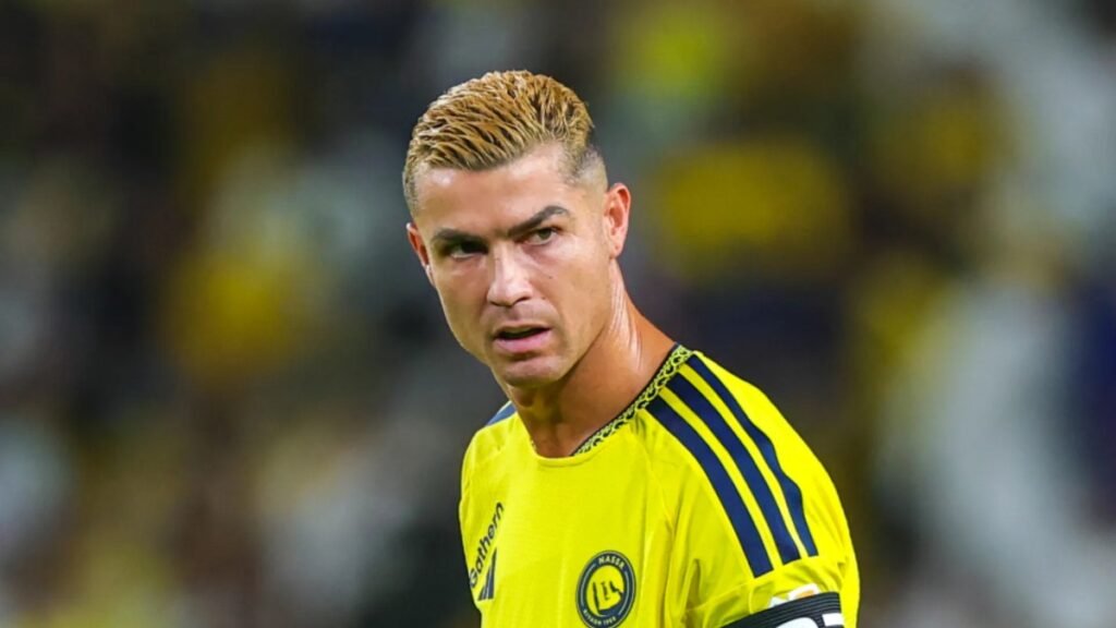 Cristiano Ronaldo celebrates scoring his 980th career goal for Al-Nassr against Diriyah