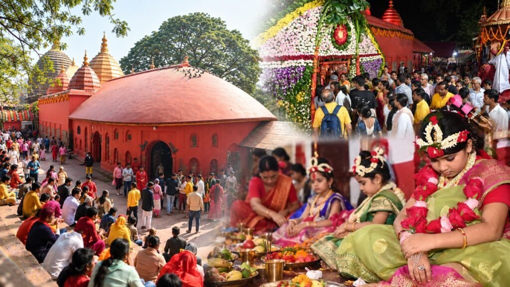 Kamakhya Temple in Guwahati during the Navratri festival